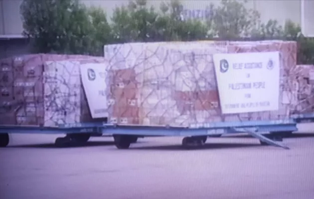 pakistan sends off second relief consignment for gaza pakistan sends off second relief consignment for gaza