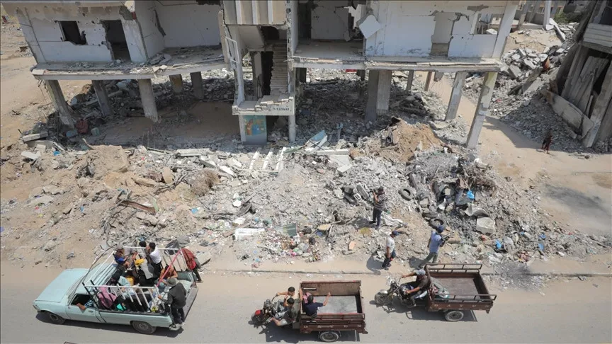a ruined building site of an israeli airstrike in gaza strip recently photo anadolu agency a ruined building site of an israeli airstrike in gaza strip recently photo anadolu agency