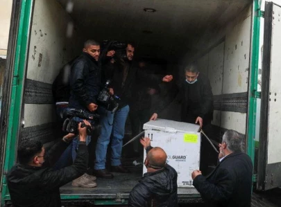 gaza receives covid vaccines from uae helped by abbas rival