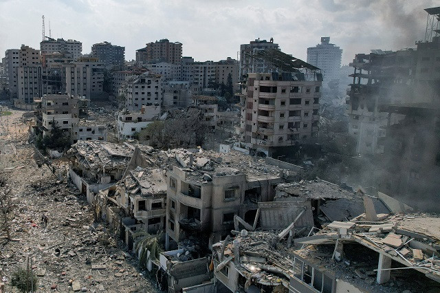 a view of a destroyed neighborhood in gaza following brutal israeli airstrikes photo reuters