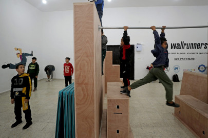 gaza s parkour athletes jump for joy over new training facility gaza s parkour athletes jump for joy over new training facility