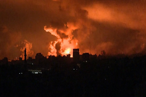 this image grab from an afp tv footage shows fire and smoke rising above gaza city during relentless israeli strikes photo afp