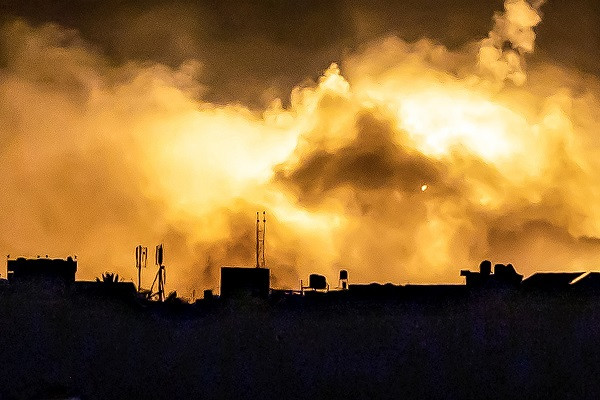 explosions erupt during israeli bombardment in the northern gaza strip photo afp