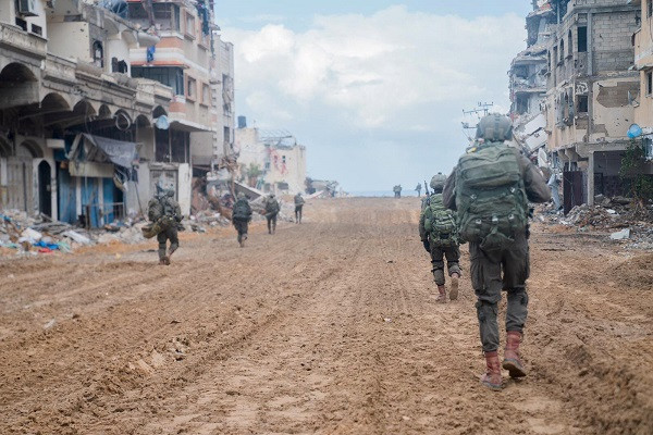 Israeli troops during the invasion of Gaza Strip. PHOTO: AFP