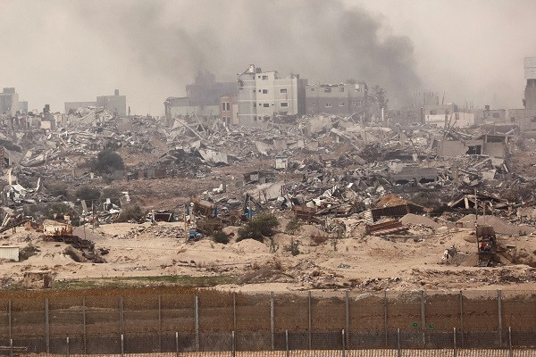 a picture taken from southern israel near the border with the gaza strip shows smoke rising during an israeli strike on the besieged palestinian territory photo afp