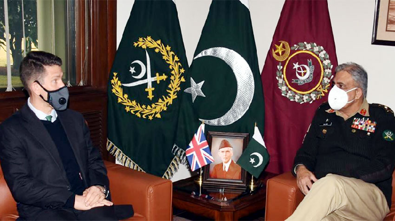 british high commissioner christian turner called on coas general qamar javed bajwa at the ghq in rawalpindi photo radio pakistan