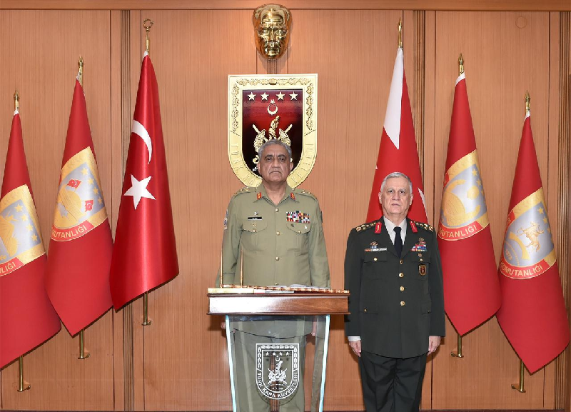 chief of army staff general qamar javed bajwa meets turkey s defence minister and other military officials in turkey photo ispr