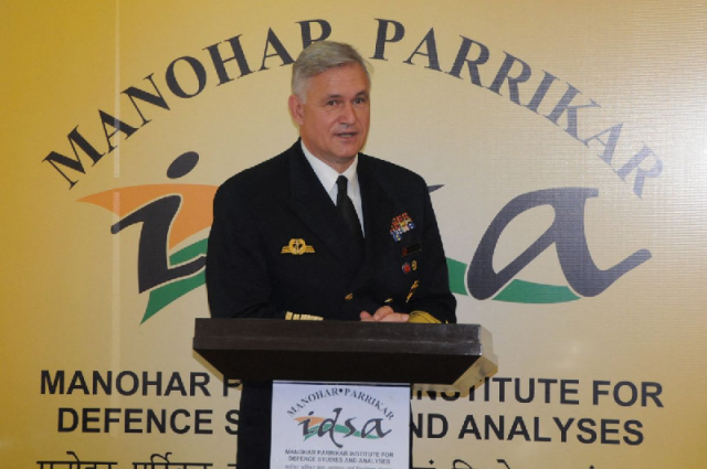 german navy vice admiral kay achim schoenbach speaks during a lecture at the manohar parrikar institute for defence studies and analyses mp idsa in new delhi india january 21 2022 photo reuters german navy vice admiral kay achim schoenbach speaks during a lecture at the manohar parrikar institute for defence studies and analyses mp idsa in new delhi india january 21 2022 photo reuters