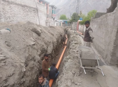 historic moment gilgit gets its first ever sewerage system project