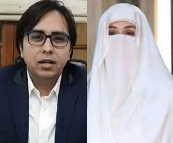 pti spokesperson shahbaz gill and bushra bibi photo file