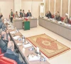 national assembly speaker ayaz sadiq chairs a meeting on negotiations between the treasury and the opposition at the parliament house in islamabad photo ppi