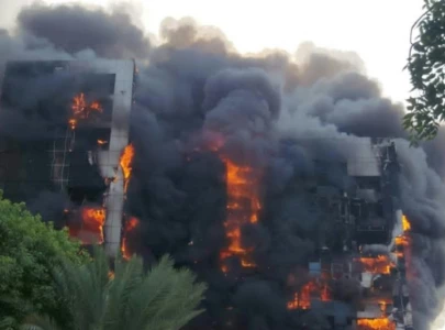 central khartoum in flames as war rages across sudan