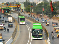 a large number of citizens travelled on the green line buses from morning till night photo express