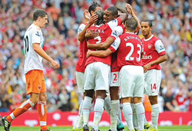 gunners hand blackpool a reality check gunners hand blackpool a reality check