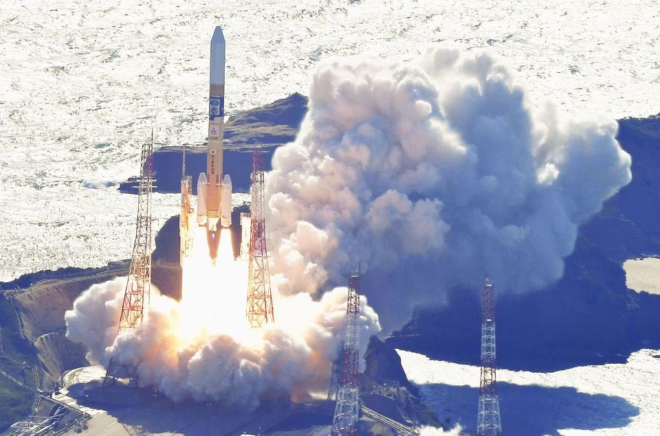 Thursday's H-IIA rocket also carried the X-Ray Imaging and Spectroscopy Mission (XRISM) satellite. PHOTO: REUTERS