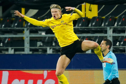 haaland double fires dortmund into champions league quarter finals