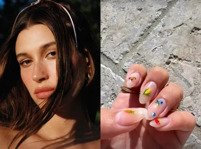 hailey bieber debuts new farmer s market manicured nails