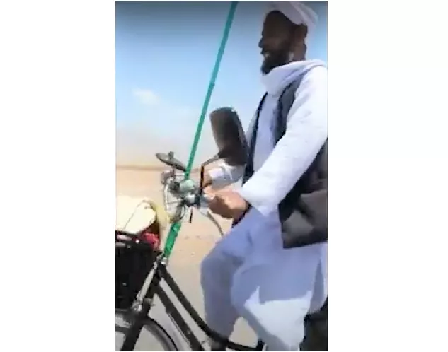 noor ahmed has embarked on the trip to reach the sacred land all by himself on a bicycle screengrab noor ahmed has embarked on the trip to reach the sacred land all by himself on a bicycle screengrab