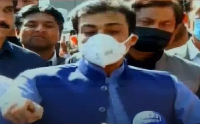 pakistan muslim league nawaz pml n leader hamza shahbaz speaks with the media in lahore on march 2 2021 screengrab pakistan muslim league nawaz pml n leader hamza shahbaz speaks with the media in lahore on march 2 2021 screengrab