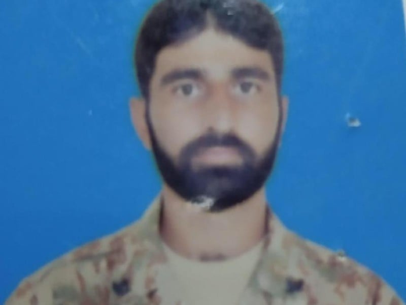 during intense exchange of fire with terrorists in awaran s silar kaur area havaldar shoaib embraced martyrdom photo ispr