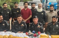 chief collector customs khyber pakhtunkhwa hold a press conference displaying drugs seized at torkham border crossing photo express