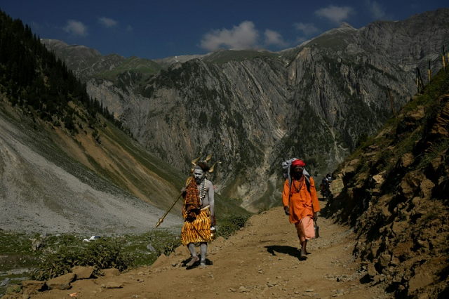 authorities expect around a million people to take part in a pilgrimage to the cave shrine at 3 900 meters over the coming 43 days photo afp authorities expect around a million people to take part in a pilgrimage to the cave shrine at 3 900 meters over the coming 43 days photo afp