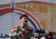 houthi military spokesman yahya sarea delivers a statement during a pro palestinian rally in sanaa yemen may 3 2024 photo reuters