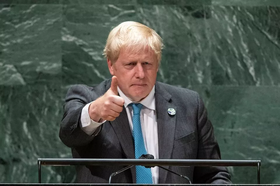 british prime minister boris johnson gives a thumb up after addressing the 76th session of the u n general assembly in new york city u s september 22 2021 reuters british prime minister boris johnson gives a thumb up after addressing the 76th session of the u n general assembly in new york city u s september 22 2021 reuters