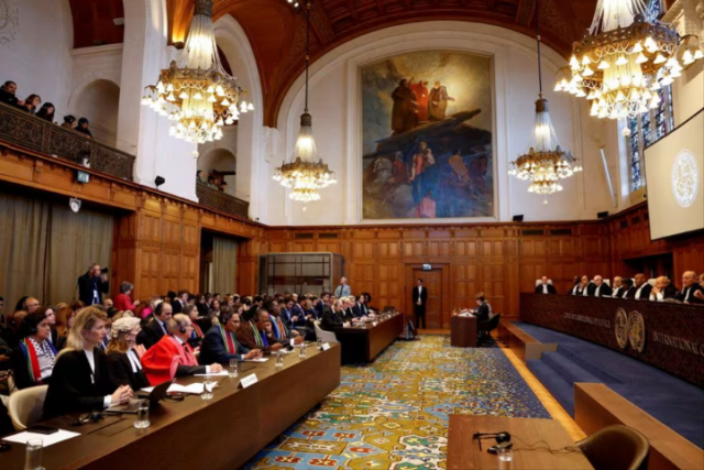 judges at the international court of justice icj rule on emergency measures against israel following accusations by south africa that the israeli military operation in gaza is a state led genocide in the hague netherlands january 26 2024 reuters piroschka van de wouw file photo judges at the international court of justice icj rule on emergency measures against israel following accusations by south africa that the israeli military operation in gaza is a state led genocide in the hague netherlands january 26 2024 reuters piroschka van de wouw file photo