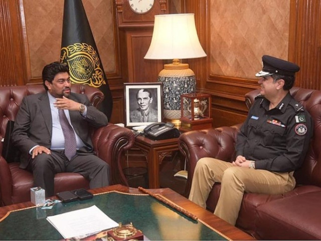 ig sindh rafat mukhtar in a meeting with governor sindh kamran khan tessori at the governor house photo app