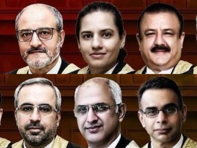 the six ihc judges who wrote a letter alleging interference by the country s intelligence services in judicial matters top row justice sardar ejaz ishaq khan justice saman rafat imtiaz justice tariq mehmood jahangiri bottom row justice arbab muhammad tahir justice mohsin akhtar kayani justice babar sattar photo file