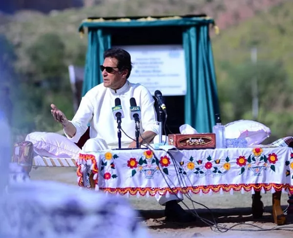 pm imran khan addressing a ceremony at the inauguration of the heritage site at nankana fort jhelum on february 28 2021 photo imran khan s facebook page pm imran khan addressing a ceremony at the inauguration of the heritage site at nankana fort jhelum on february 28 2021 photo imran khan s facebook page
