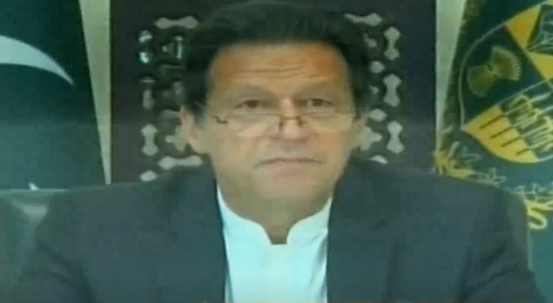 prime minister imran khan addressing the virtual 14th eco summit on march 4 2021 screengrab