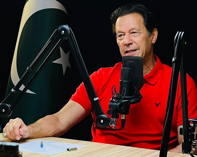 former prime minister imran khan speaks during an interview on may 6 2022 photo imran khan s facebook page