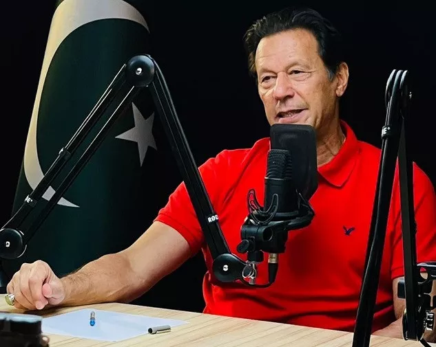 former prime minister imran khan speaks during an interview on may 6 2022 photo imran khan s facebook page former prime minister imran khan speaks during an interview on may 6 2022 photo imran khan s facebook page