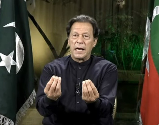 pakistan tehreek e insaf pti chairman imran khan is addressing his party s long march on sunday november 13 screengrab