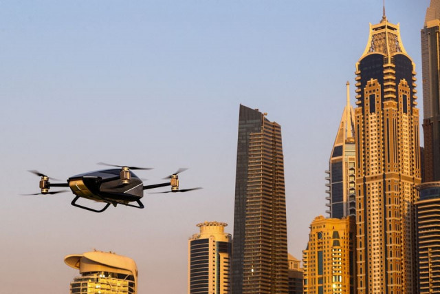 chinese flying car makes first public flight in dubai chinese flying car makes first public flight in dubai