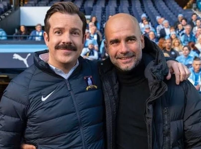 big ted lasso fan guardiola could not pass up chance at cameo big ted lasso fan guardiola could not pass up chance at cameo