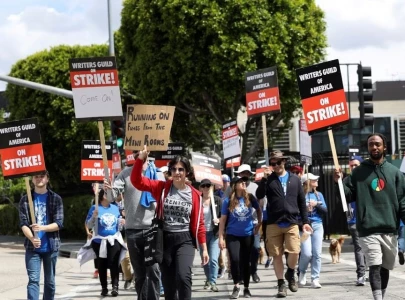 hollywood actors to strike at midnight join writers on picket lines hollywood actors to strike at midnight join writers on picket lines