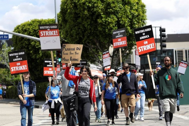 hollywood actors to strike at midnight join writers on picket lines hollywood actors to strike at midnight join writers on picket lines