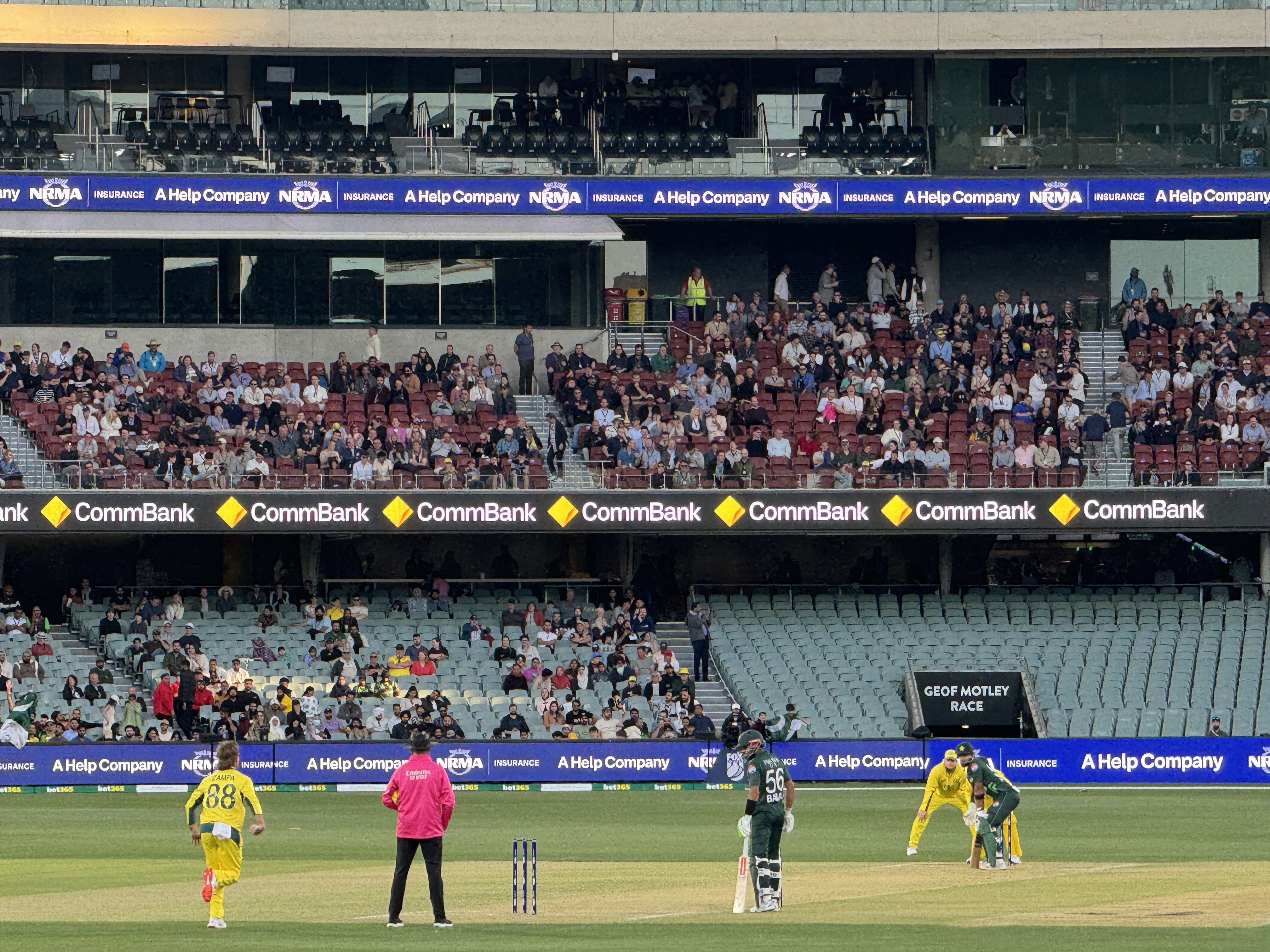 abdullah shafique 64 and babar azam 15 on pitch as pakistan cruise to easy victory in adelaide odi november 8 2024 express photo huzaifa siddiqui