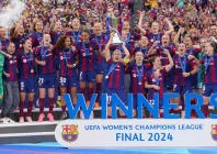 we ll be back for more barca women s team celebrate quadruple with fans