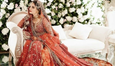 55 artisans came together for Minal Khan s stunning bridal dress