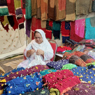 the evergreen chunri and a master craftswoman who makes them