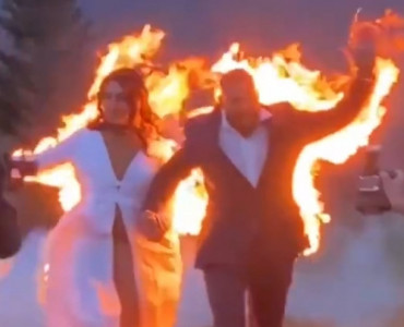 american couple sets themselves on fire for action packed wedding shoot american couple sets themselves on fire for action packed wedding shoot