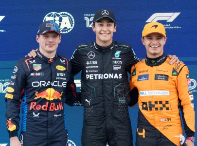 russell on canadian pole after dead heat with verstappen