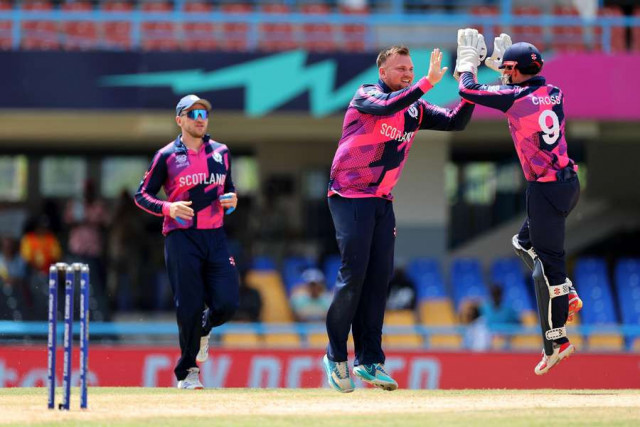 scotland cruise to seven wicket victory over oman at t20 world cup scotland cruise to seven wicket victory over oman at t20 world cup