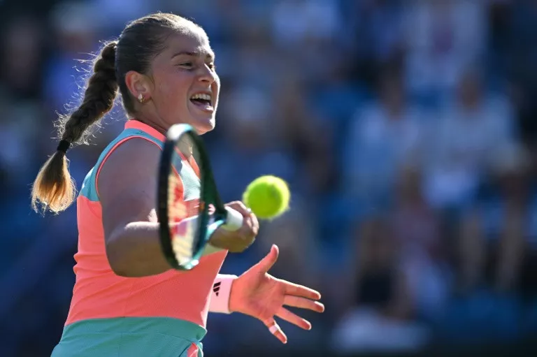 former champion ostapenko wins eastbourne opener as rybakina withdraws former champion ostapenko wins eastbourne opener as rybakina withdraws