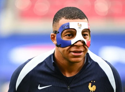 mbappe finds face mask horrible as france captain plays on with broken nose mbappe finds face mask horrible as france captain plays on with broken nose