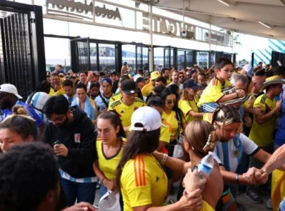crowd chaos as fans kept waiting outside copa america final crowd chaos as fans kept waiting outside copa america final